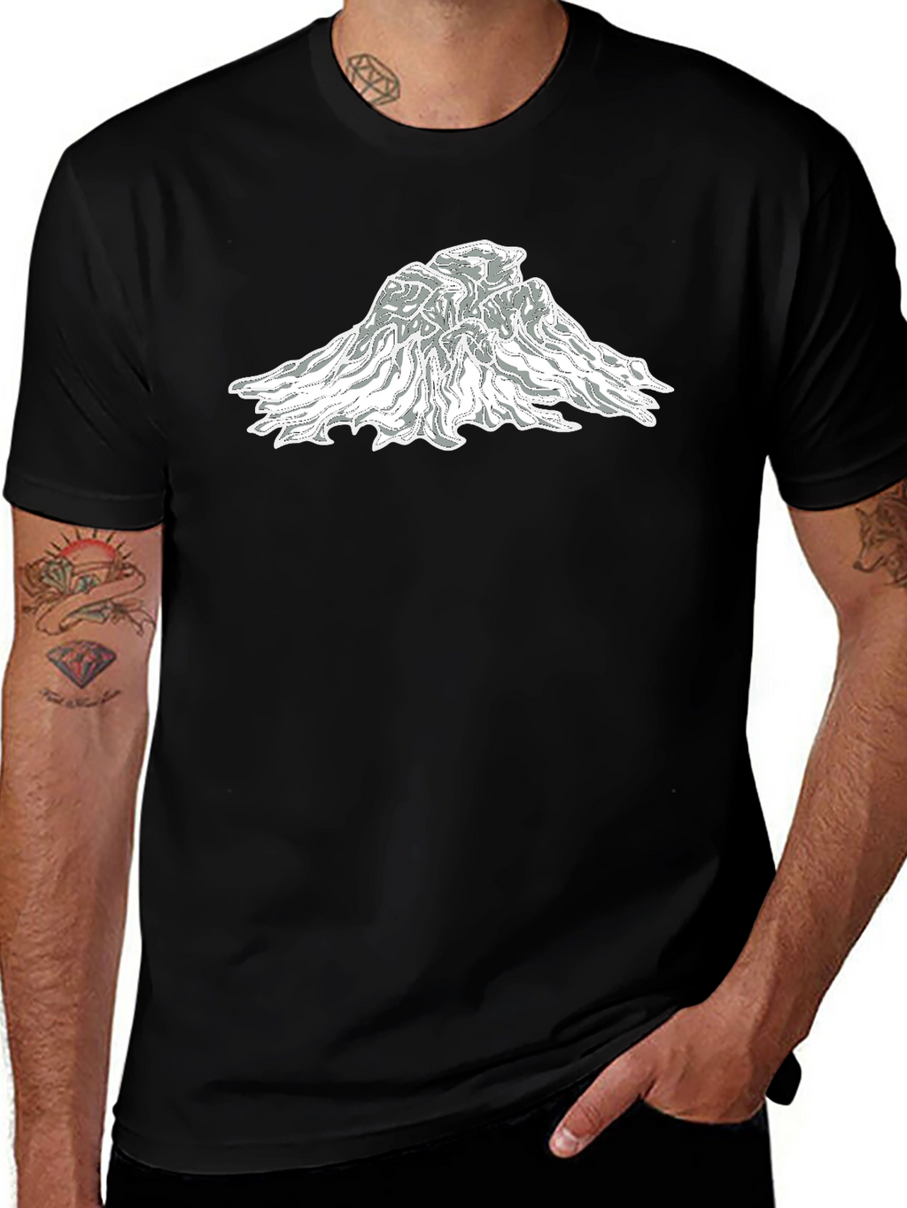 Mountain Graphic Black T-Shirt