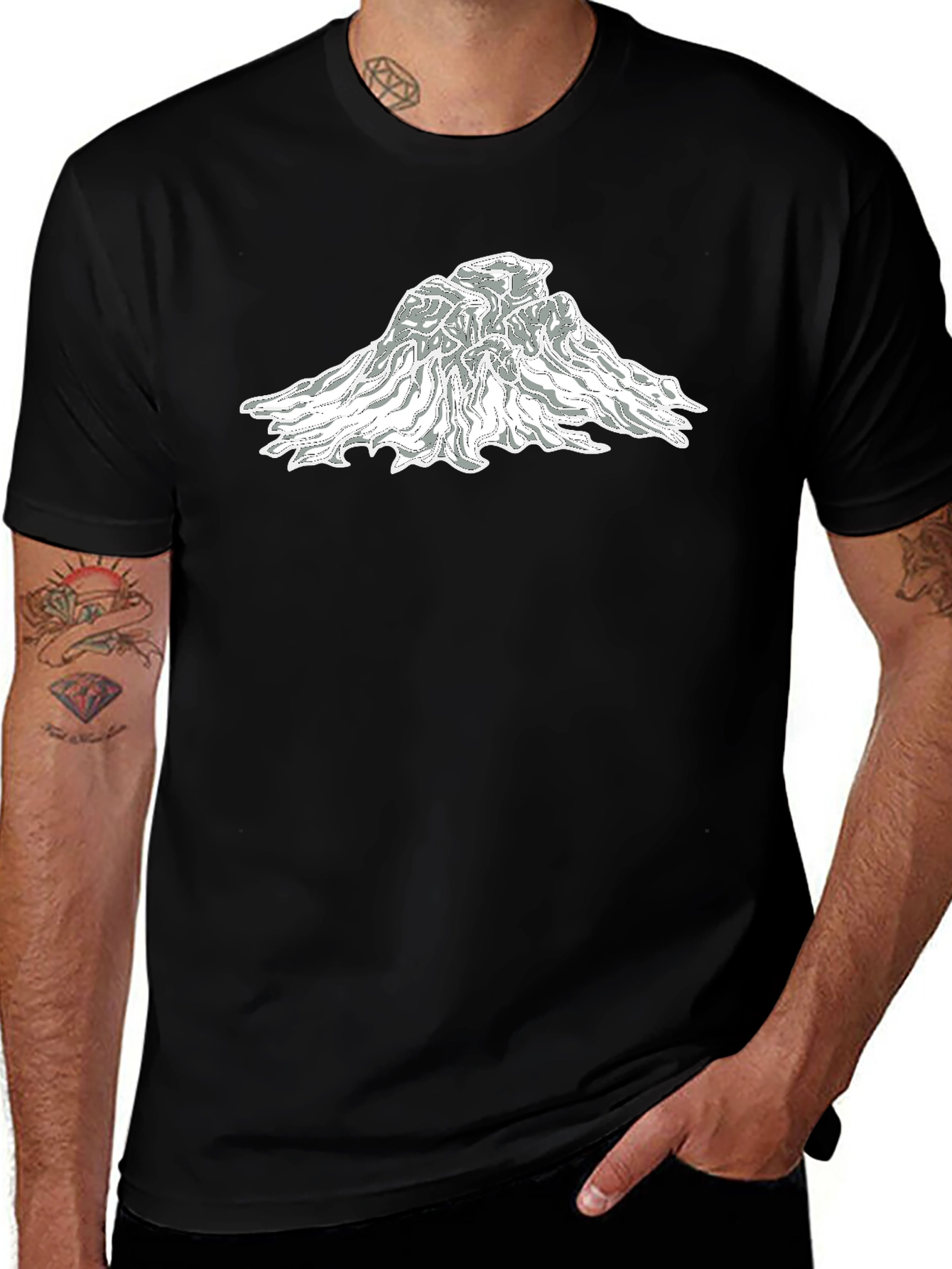 Mountain Graphic Black T-Shirt