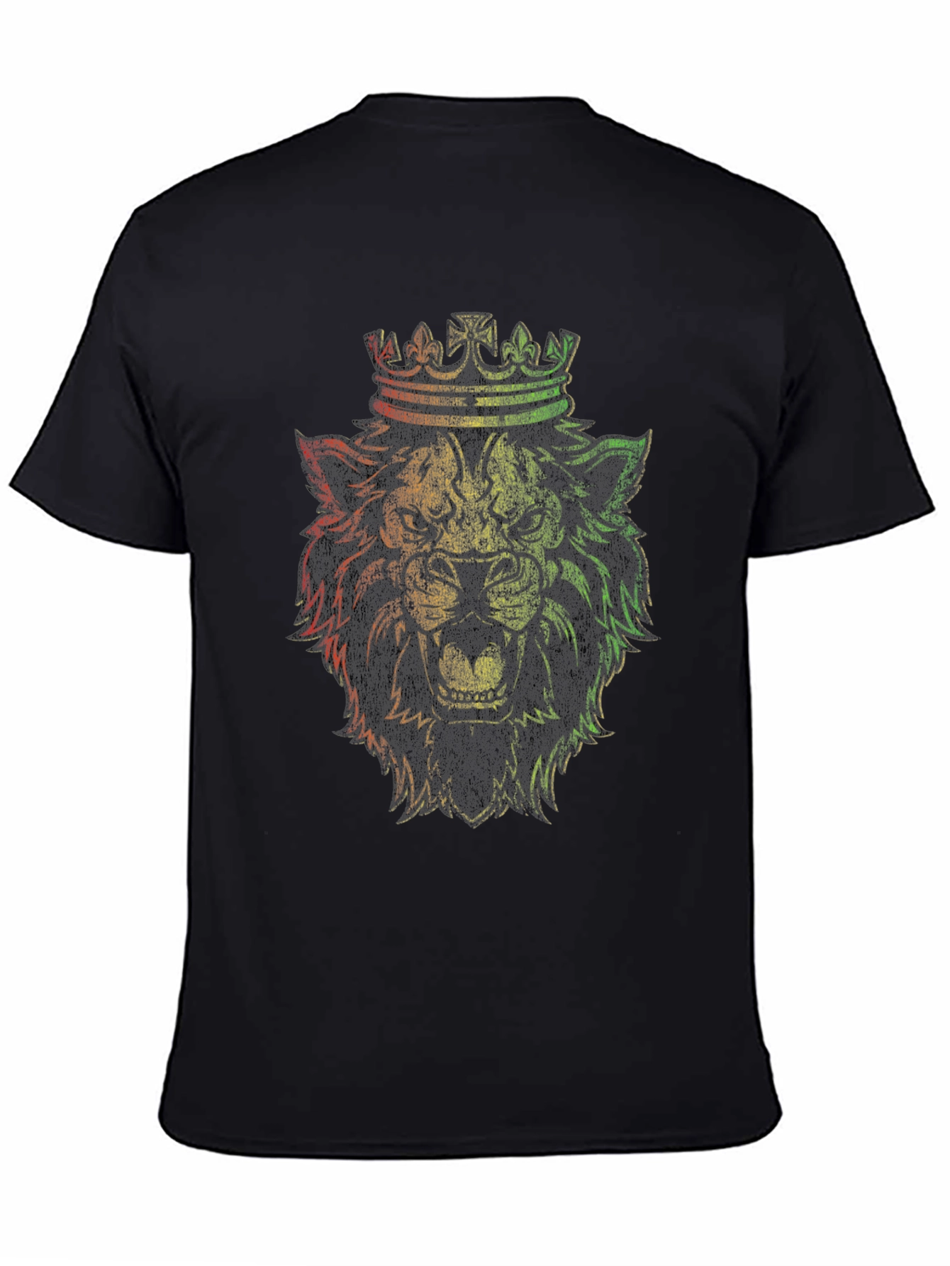 Lion King Reggae T-Shirt - Rasta Colors Crown Graphic Tee