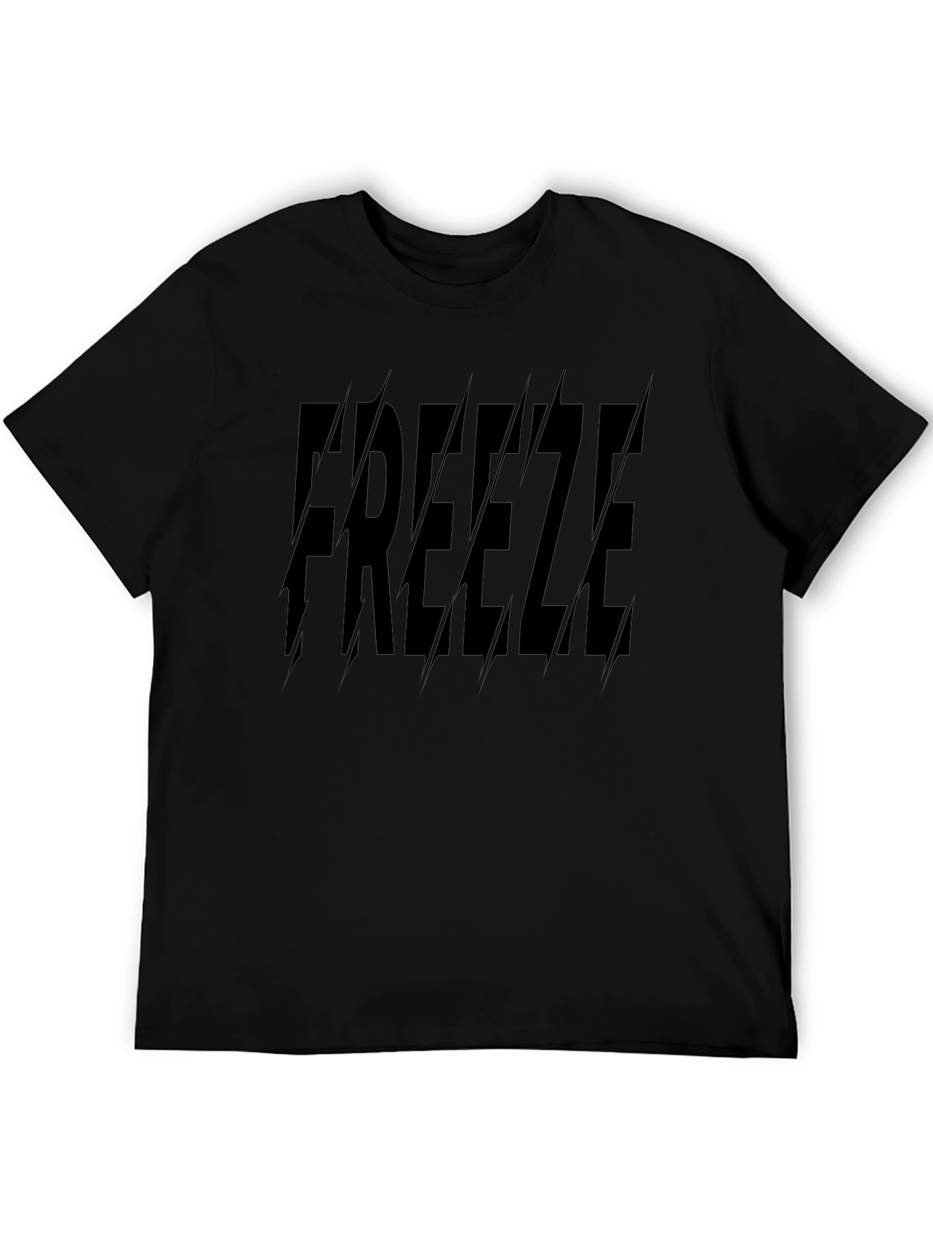 Freeze Graphic Print T-Shirt - Stylish Black Tee