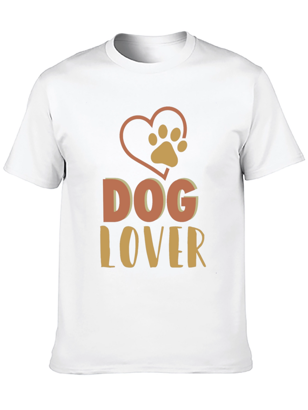 Dog Lover Graphic Print Black T-Shirt