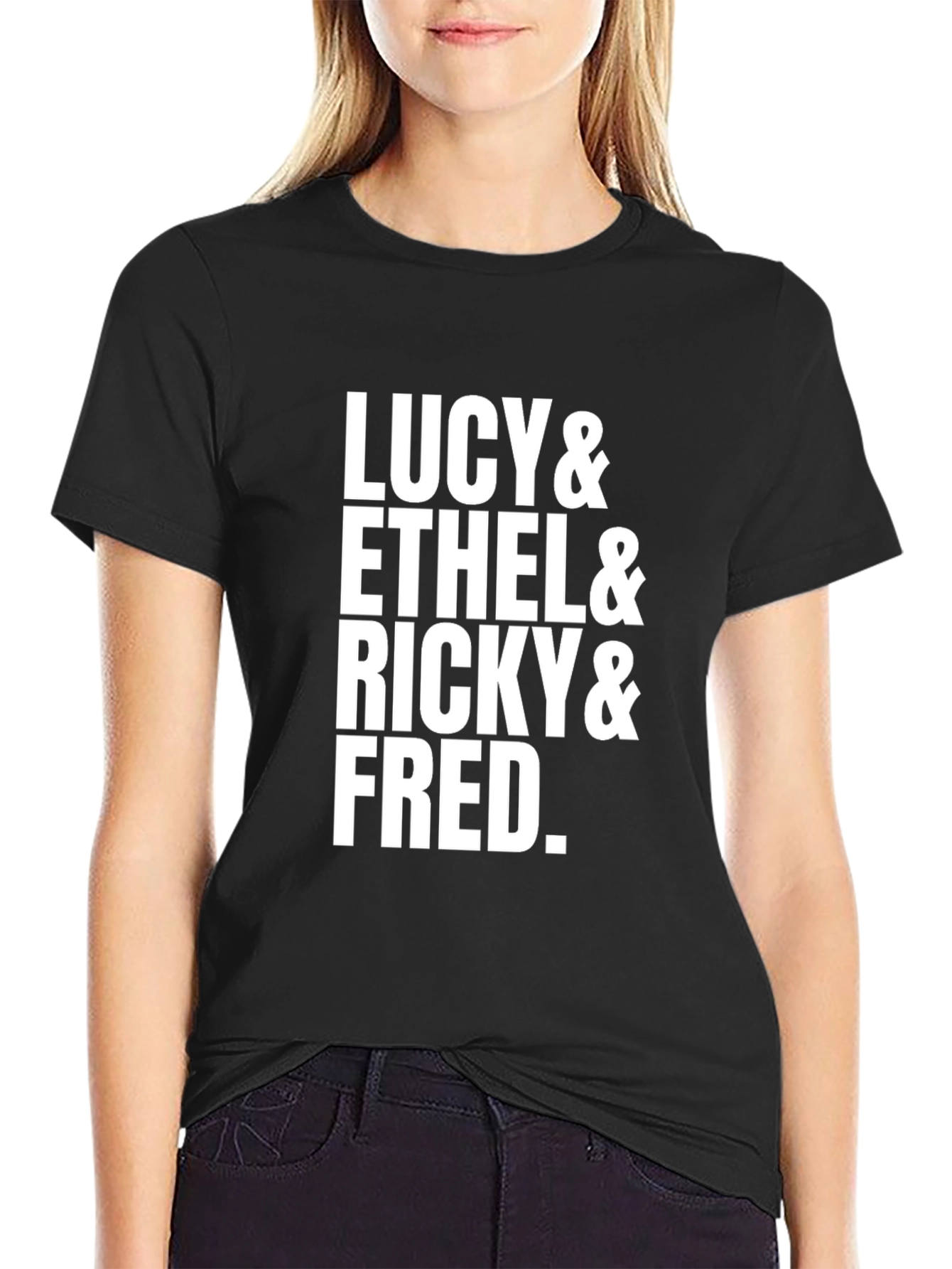 I Love Lucy T-Shirt Lucy Ethel Ricky Fred Fan Tee