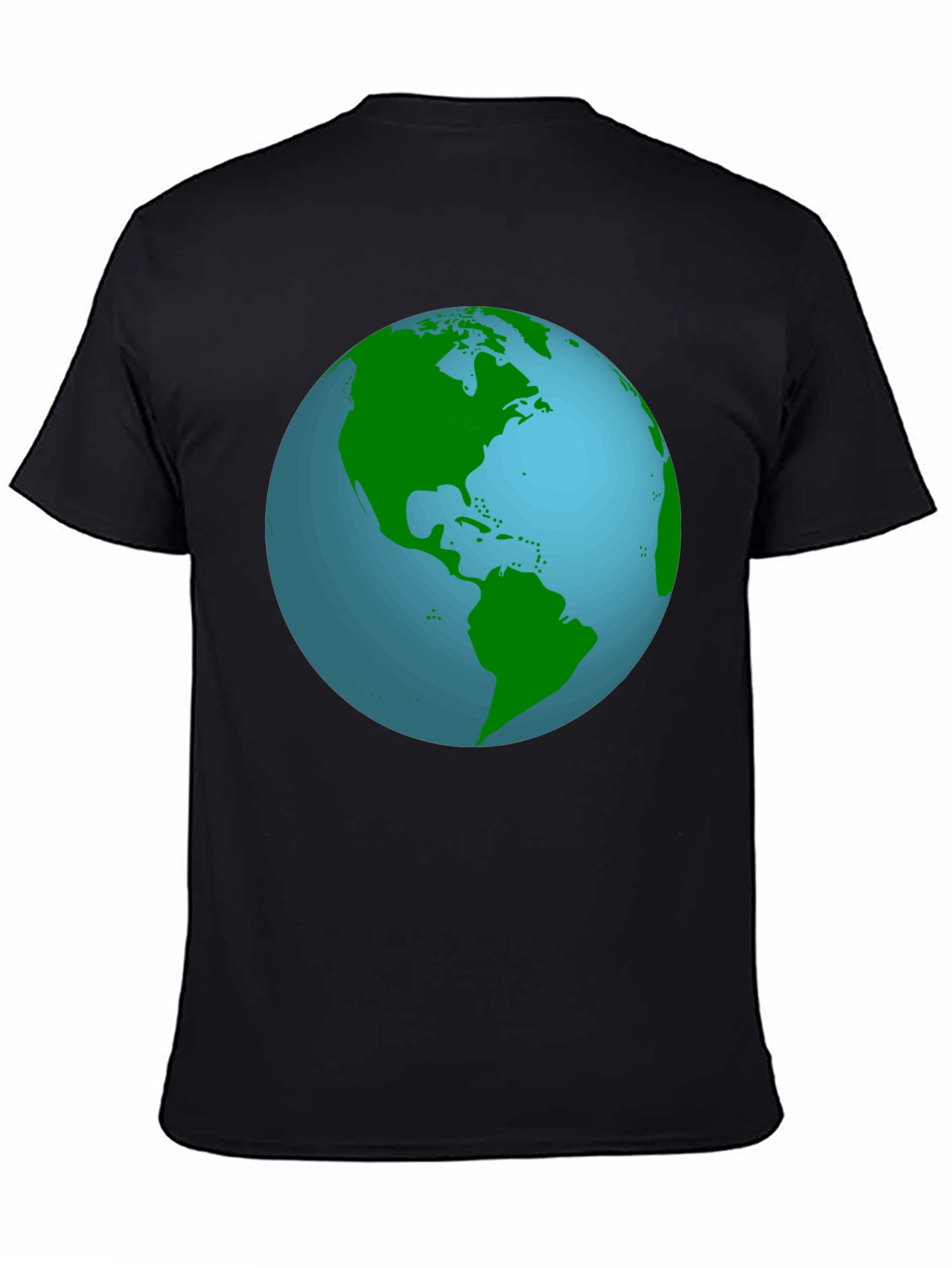 Earth Graphic T-Shirt - Black Crew Neck Tee