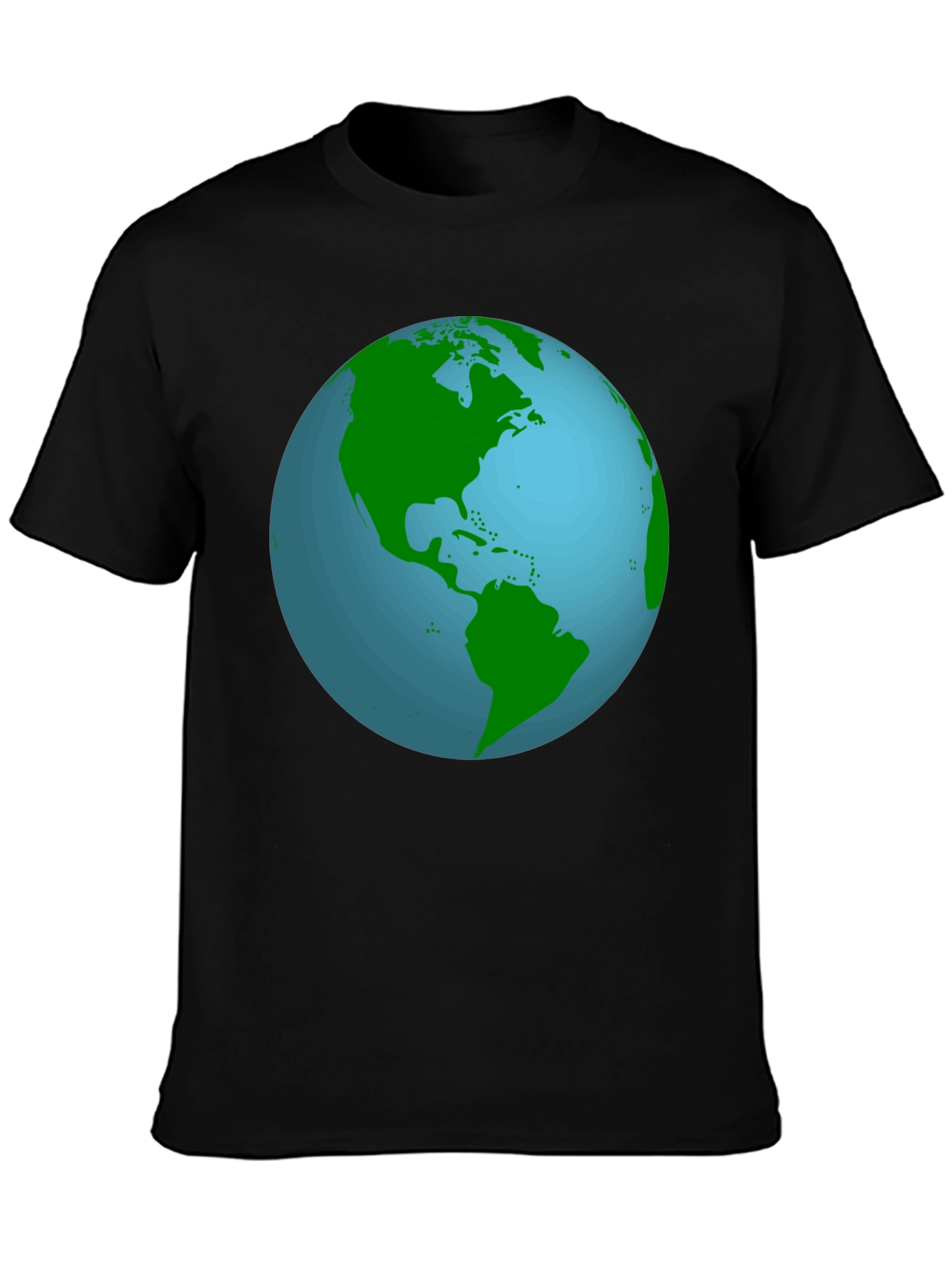 Earth Graphic T-Shirt - Black Crew Neck Tee