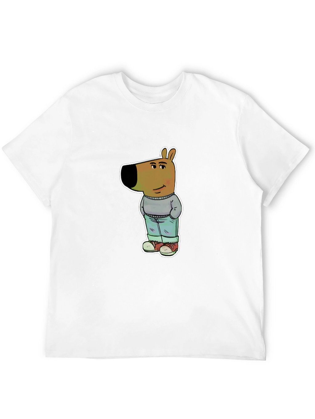 Cartoon Dog Graphic Tee - Unisex Black T-Shirt