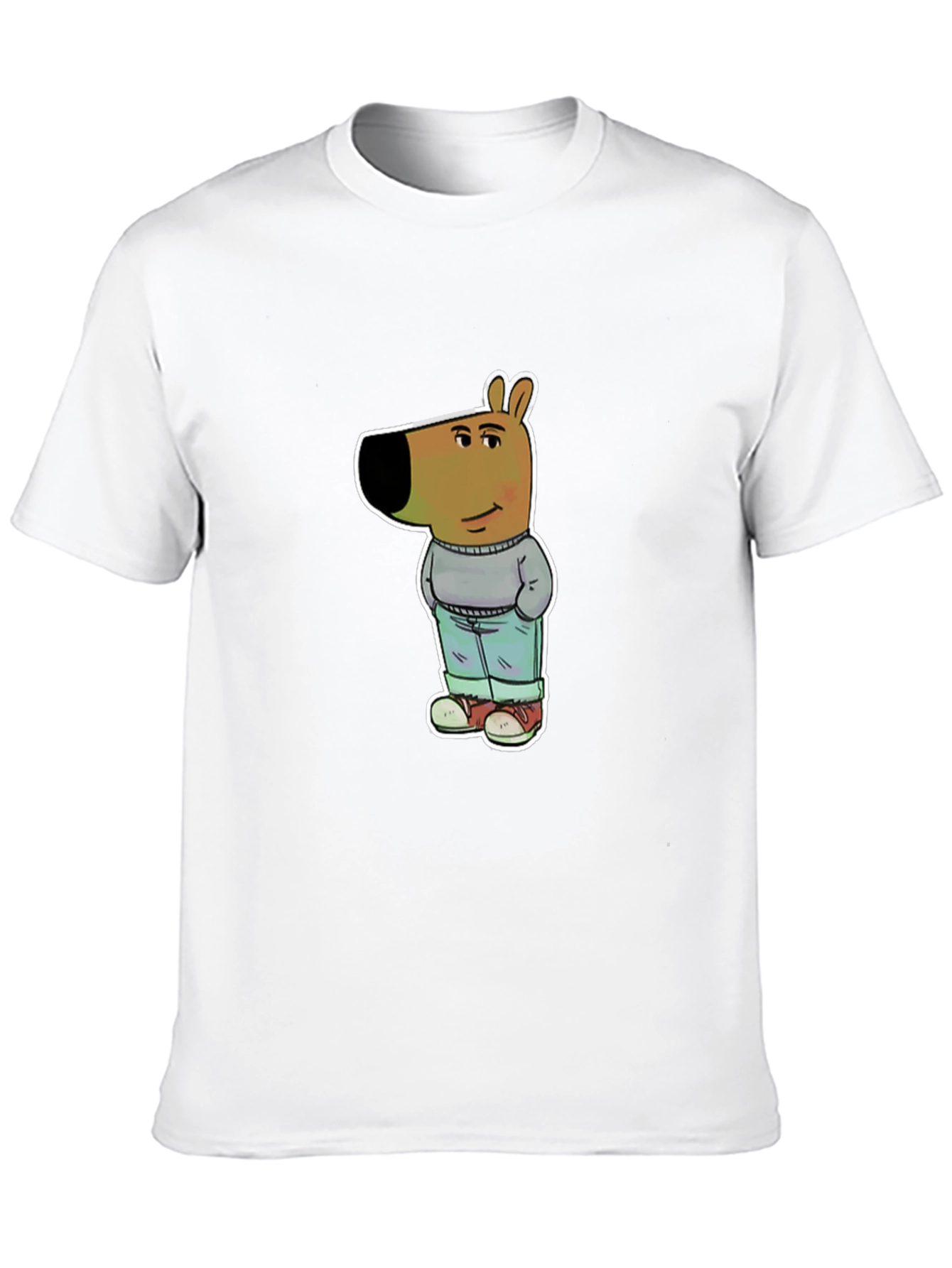 Cartoon Dog Graphic Tee - Unisex Black T-Shirt
