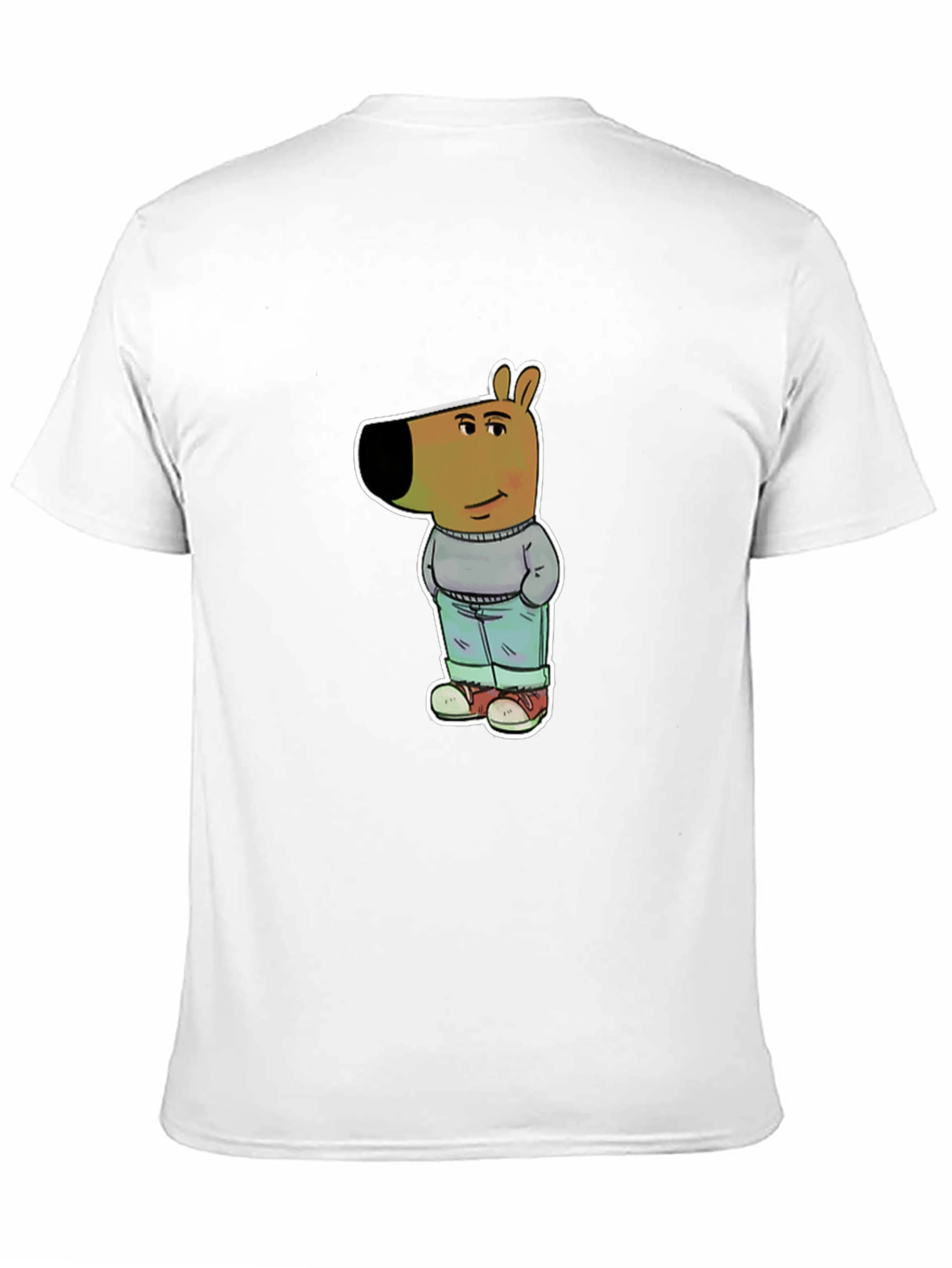 Cartoon Dog Graphic Tee - Unisex Black T-Shirt