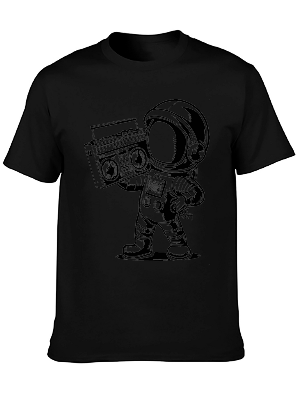 Astronaut Boombox Graphic Tee - Cool Space Vibes
