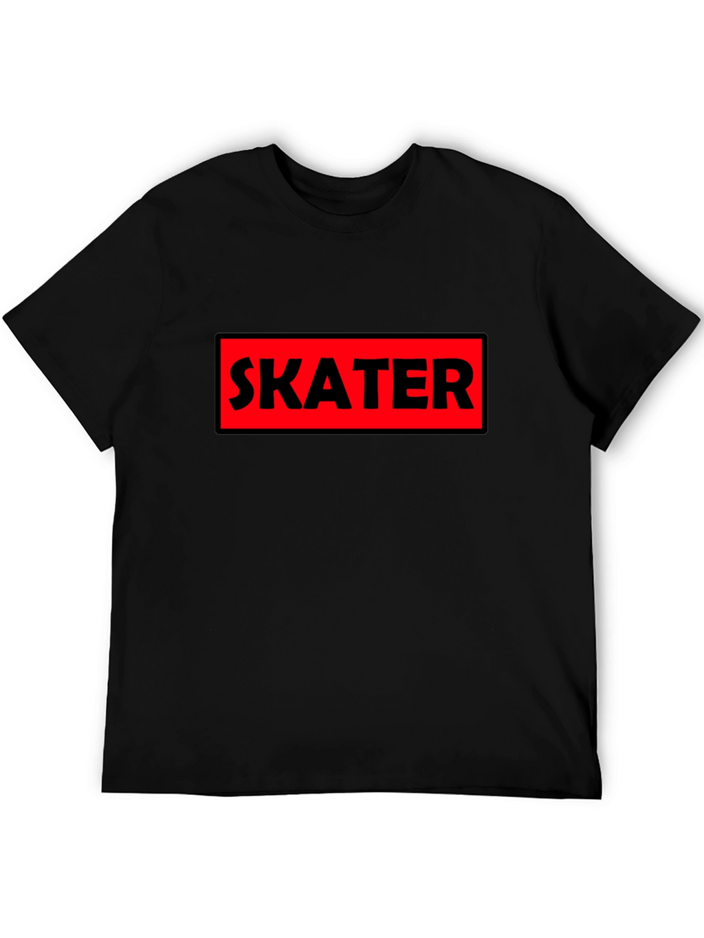 Skater Graphic Tee - Bold Red Box Design