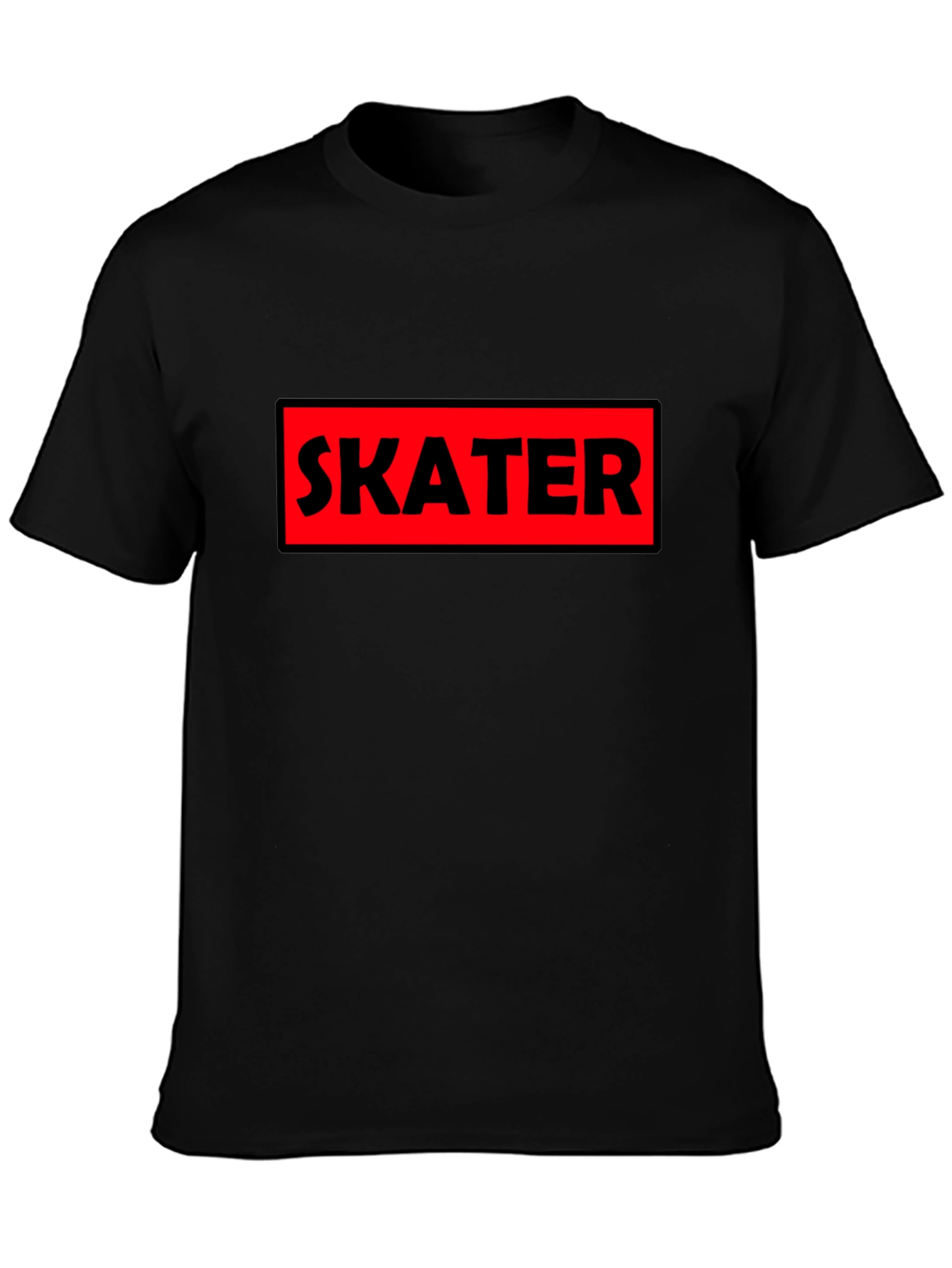 Skater Graphic Tee - Bold Red Box Design
