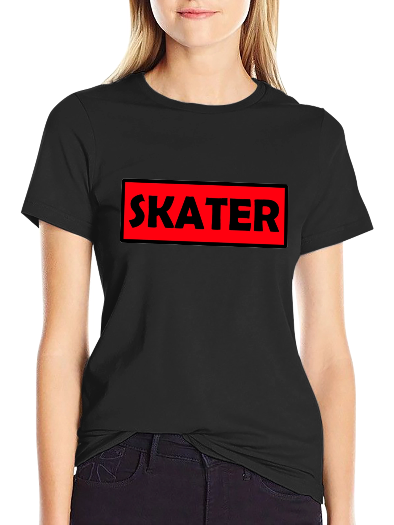 Skater Graphic Tee - Bold Red Box Design