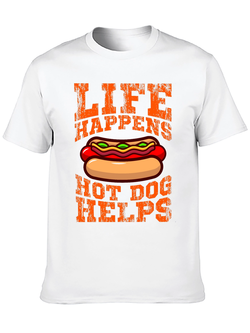 Life Happens Hot Dog Helps Graphic T-Shirt