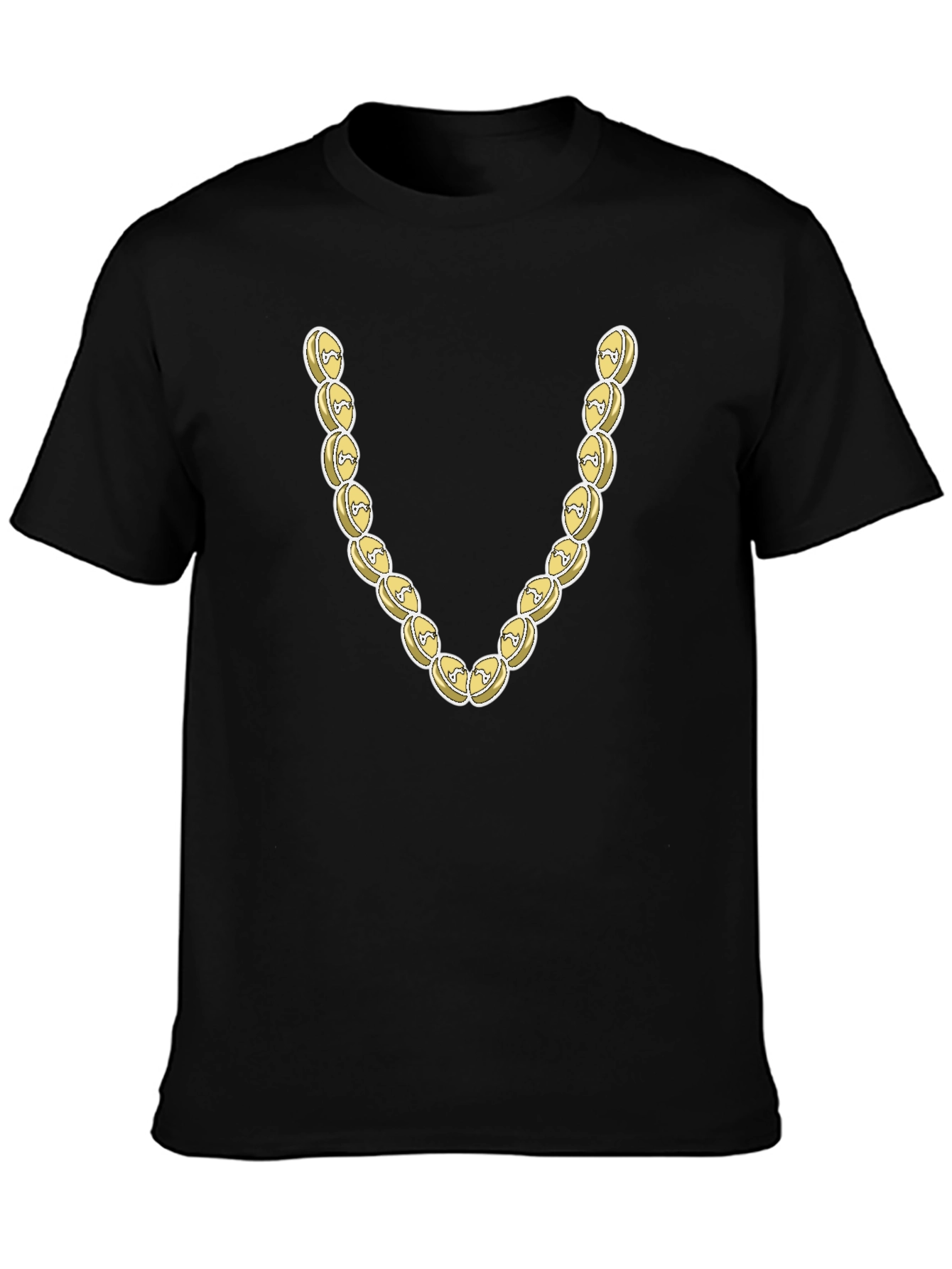Novelty Gold Chain Graphic T-Shirt