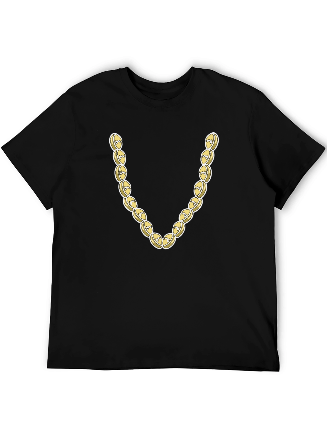 Novelty Gold Chain Graphic T-Shirt