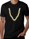 Novelty Gold Chain Graphic T-Shirt