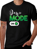 Dance Mode ON Black Graphic Tee