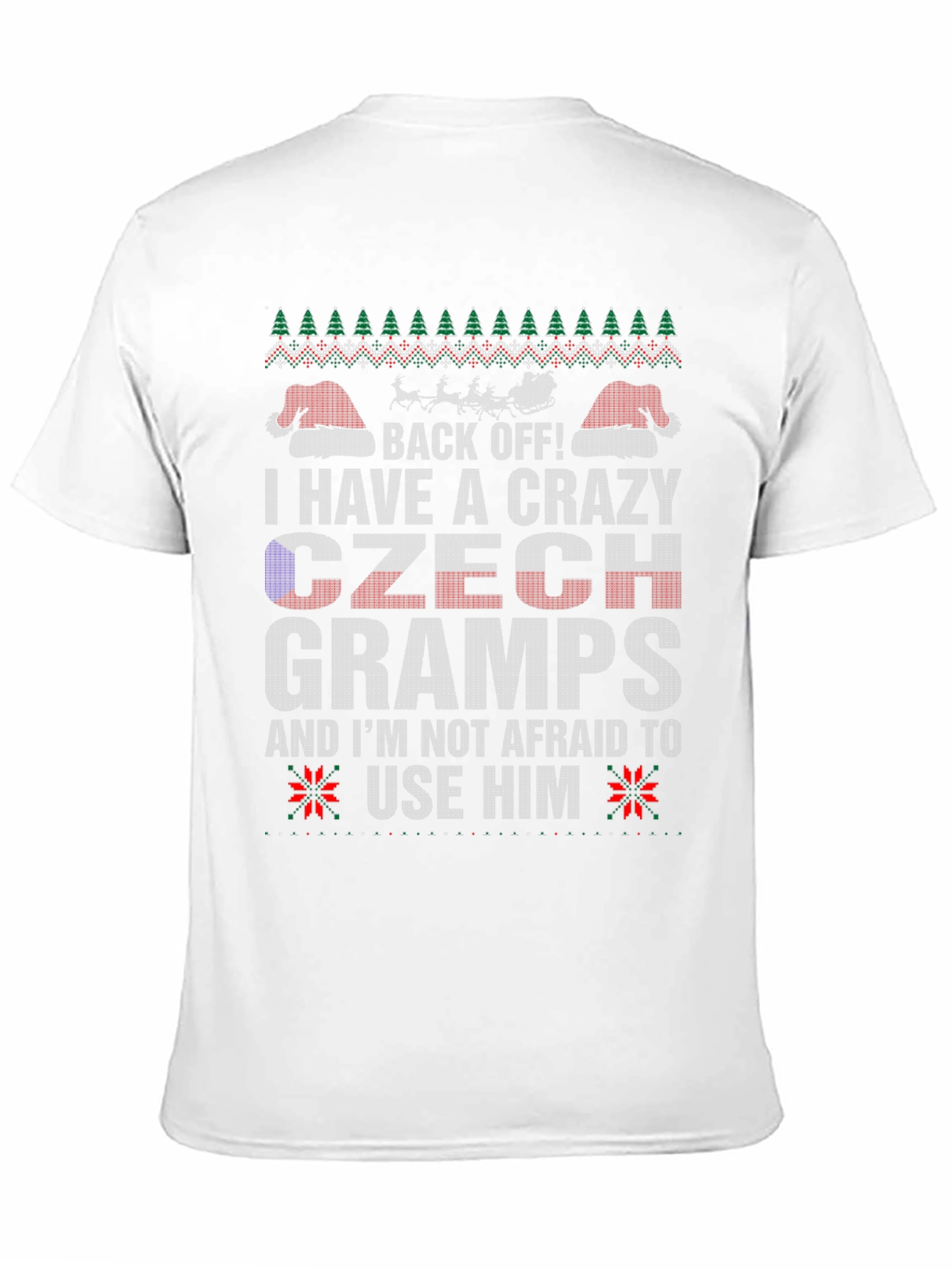 Crazy Czech Gramps Ugly Christmas Sweater T-Shirt