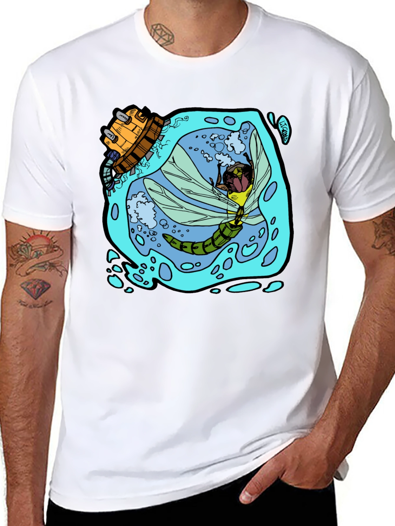 Dragonfly & Submarine Graphic Tee