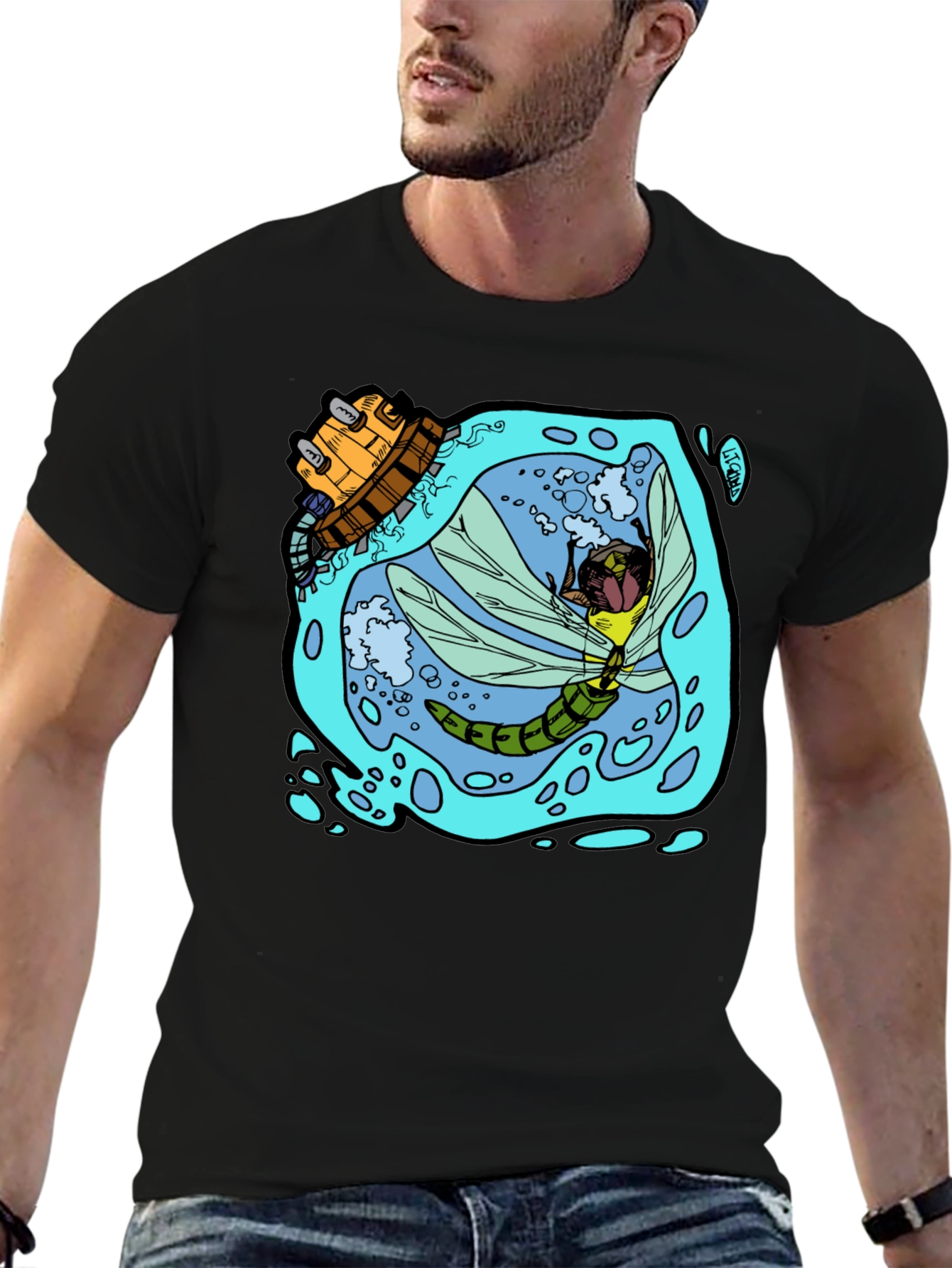 Dragonfly & Submarine Graphic Tee