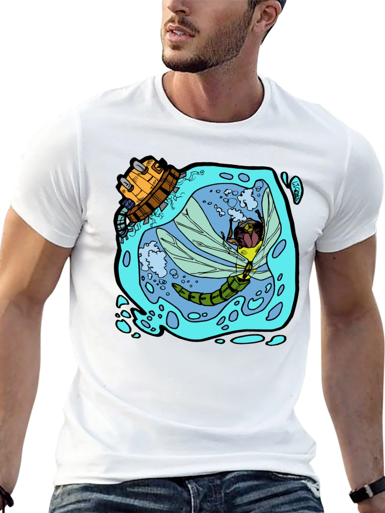 Dragonfly & Submarine Graphic Tee