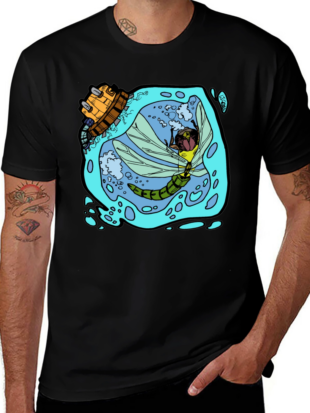 Dragonfly & Submarine Graphic Tee