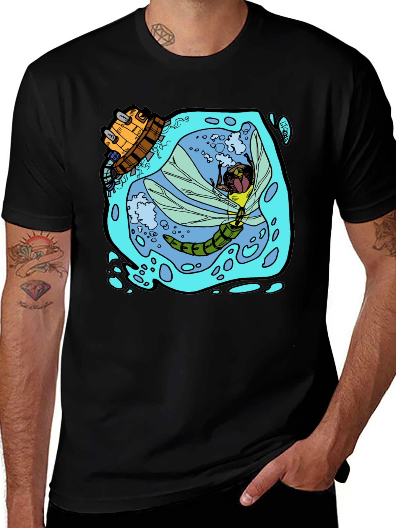 Dragonfly & Submarine Graphic Tee