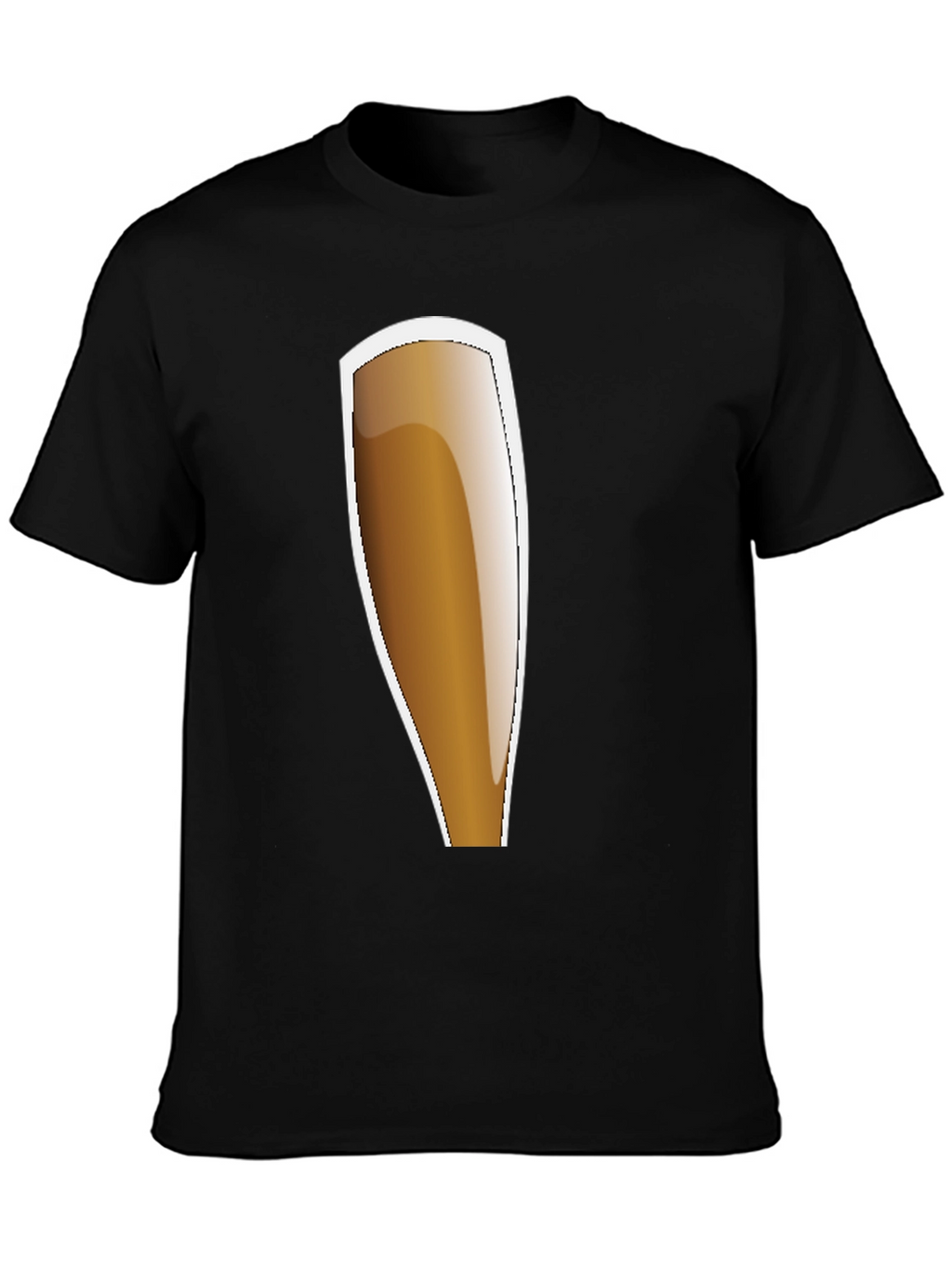 Black Beer Glass Graphic Tee - Casual Style