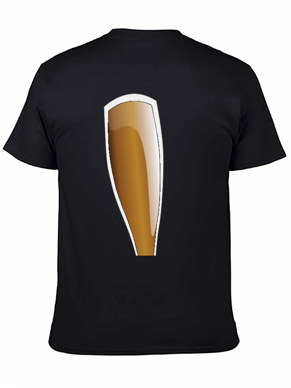 Black Beer Glass Graphic Tee - Casual Style