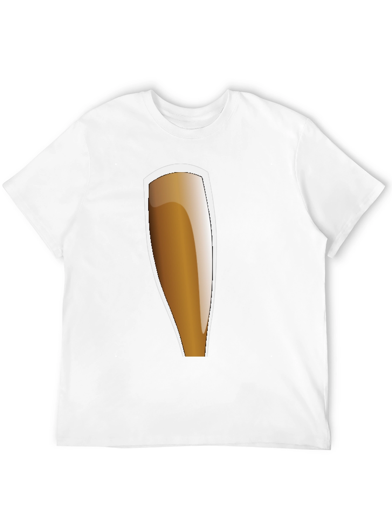 Black Beer Glass Graphic Tee - Casual Style