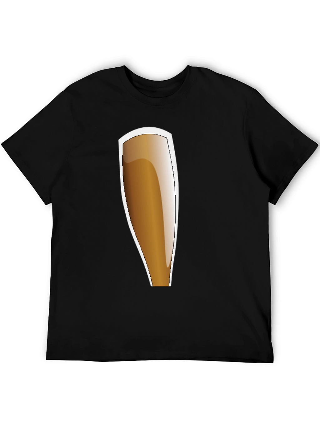 Black Beer Glass Graphic Tee - Casual Style