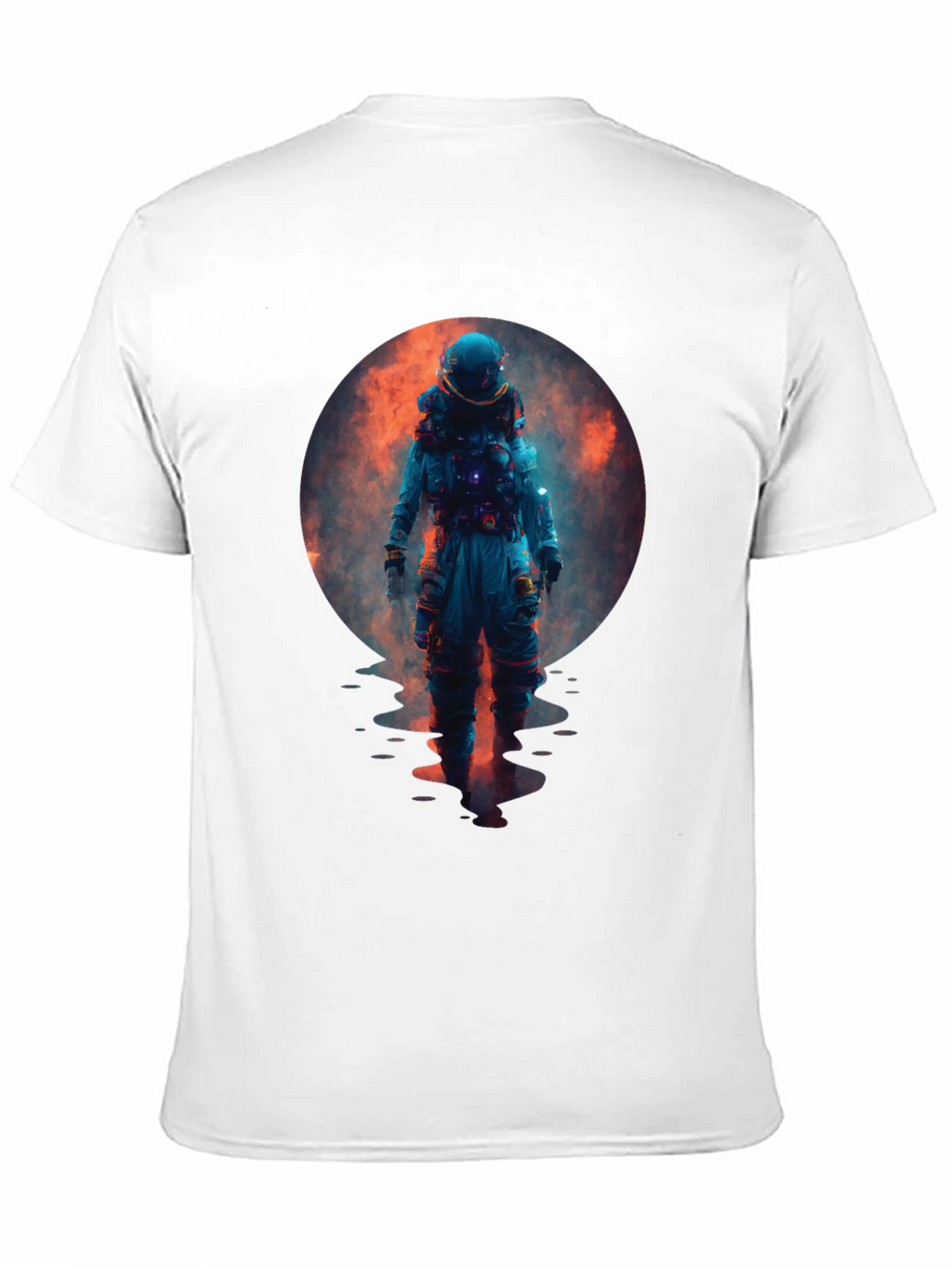 Astronaut in Space Graphic Black T-Shirt