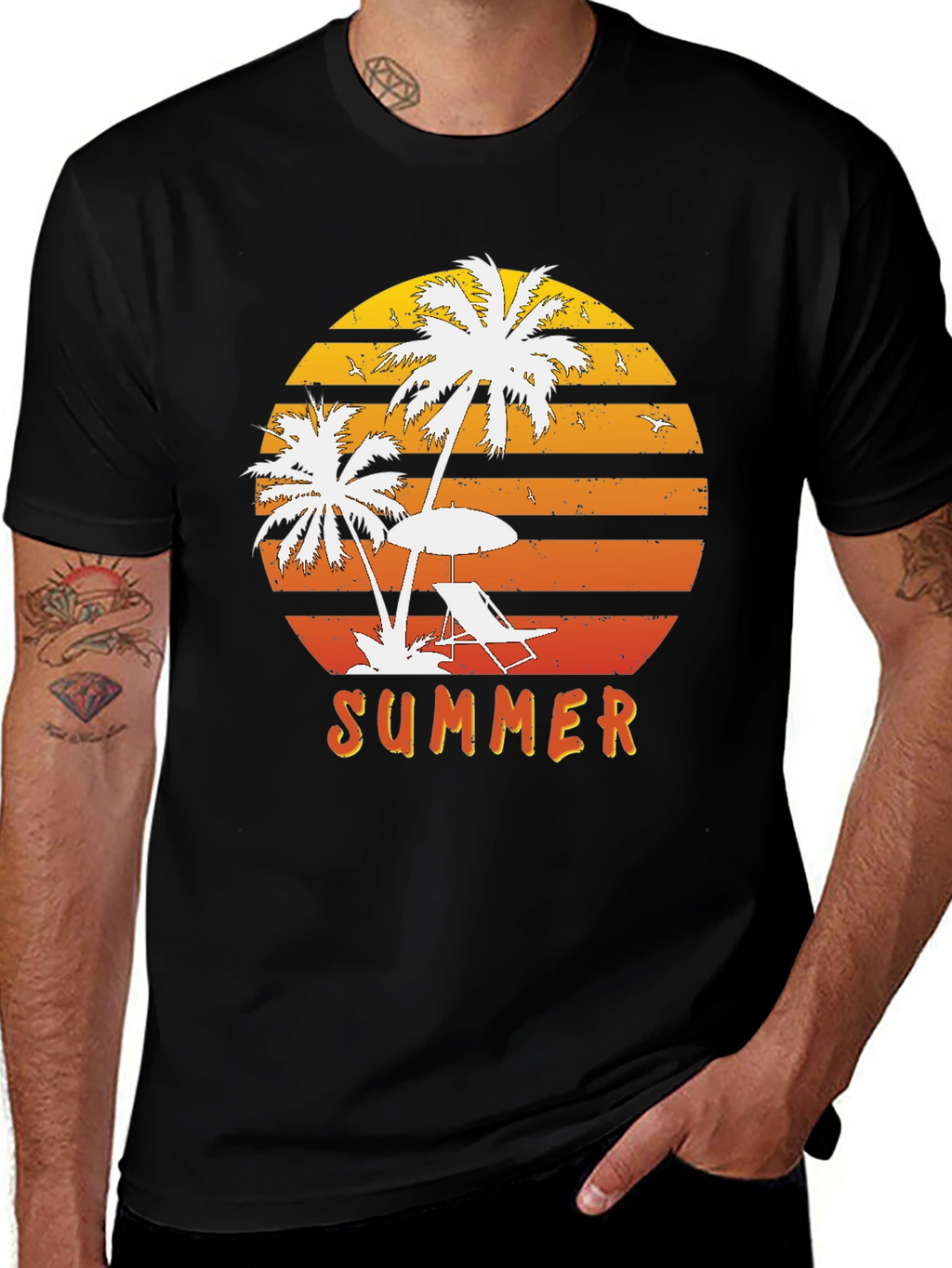 Summer Beach Sunset Graphic Tee