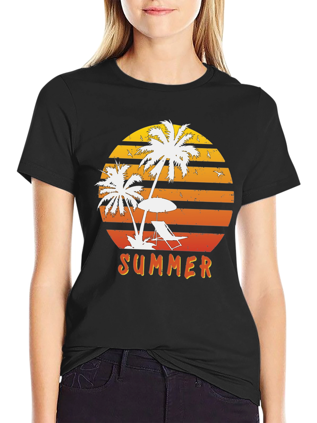 Summer Beach Sunset Graphic Tee