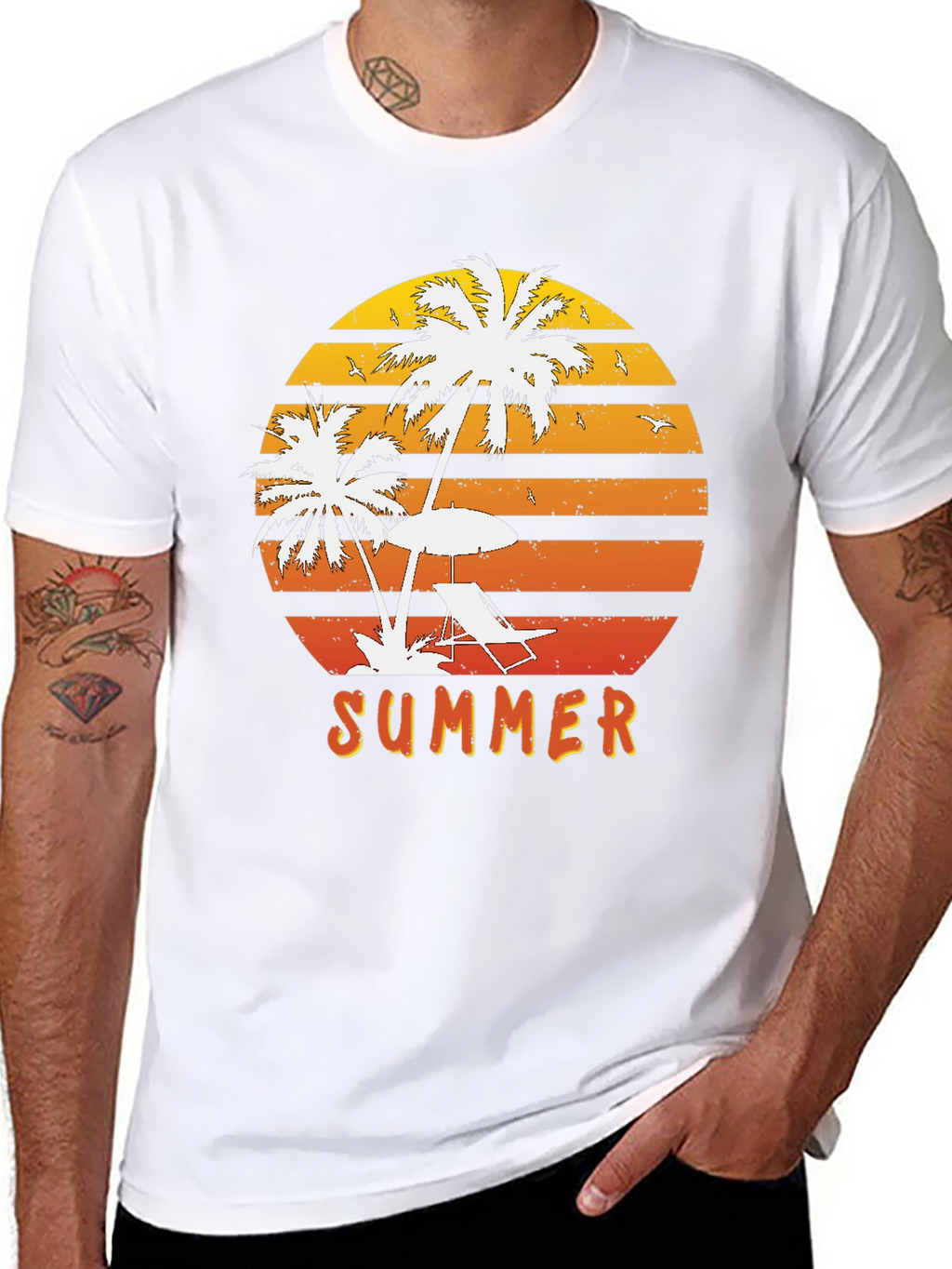 Summer Beach Sunset Graphic Tee
