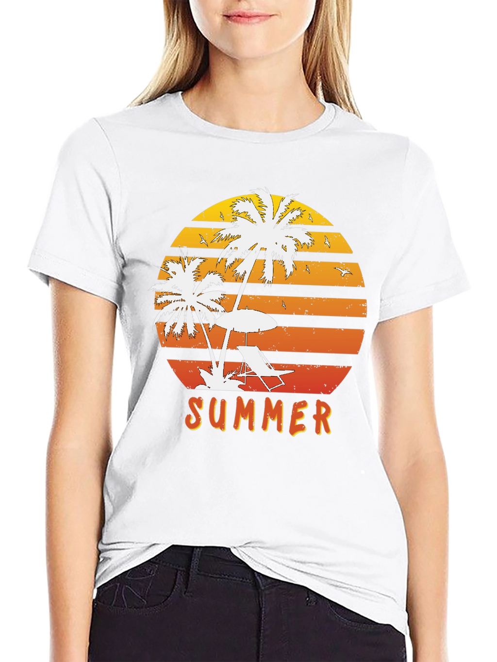 Summer Beach Sunset Graphic Tee