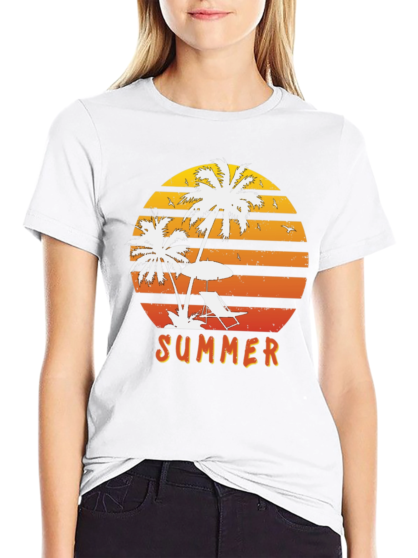Summer Beach Sunset Graphic Tee
