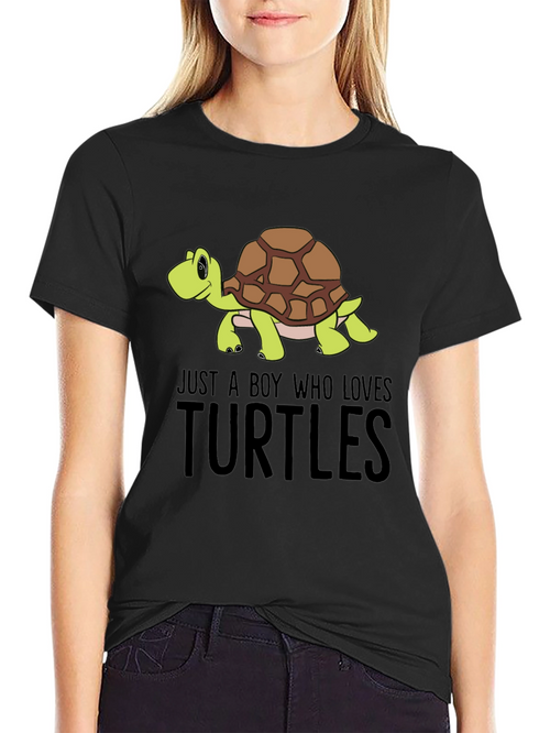 Boys Just a Boy Who Loves Turtles T-Shirt