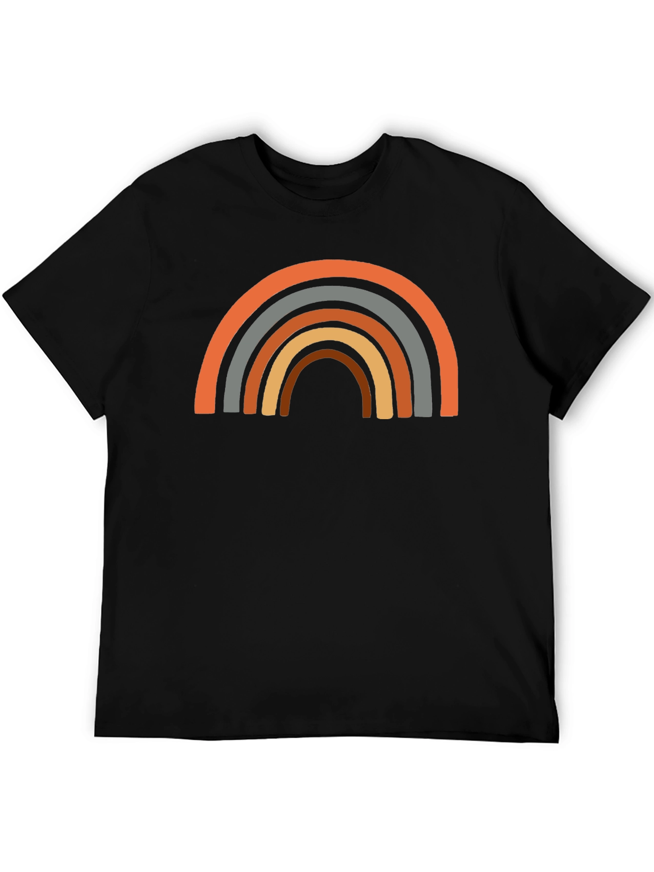 Retro Rainbow Graphic Tee - Unisex Black T-Shirt