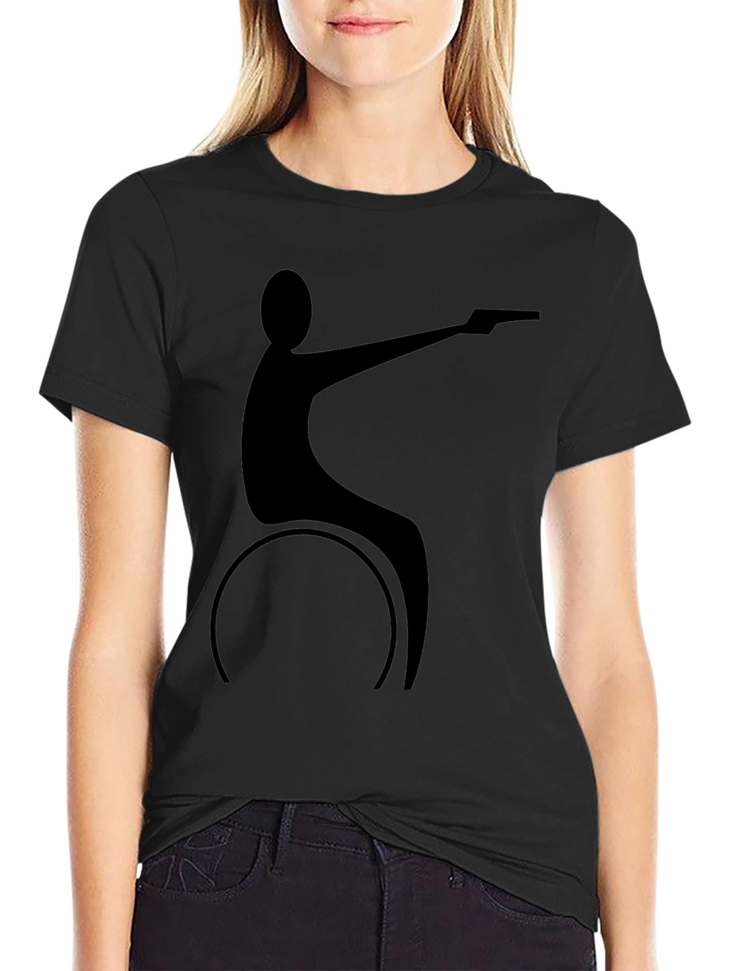 Wheelchair Shooter Black T-Shirt