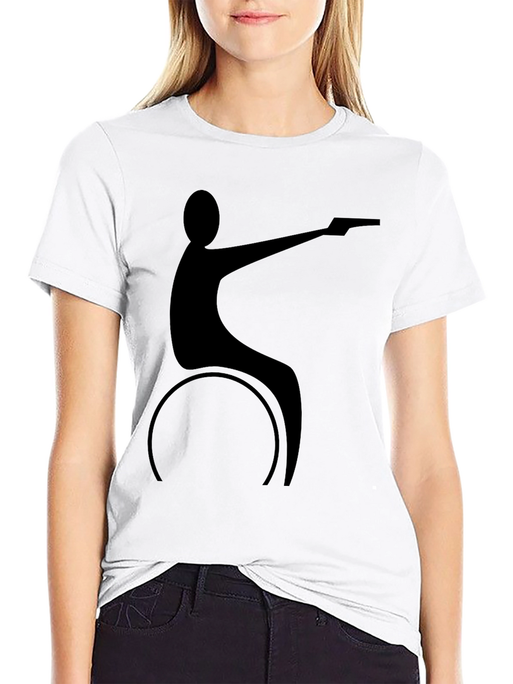 Wheelchair Shooter Black T-Shirt