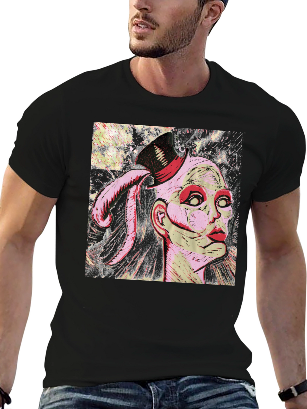 Graphic Print Black T-Shirt