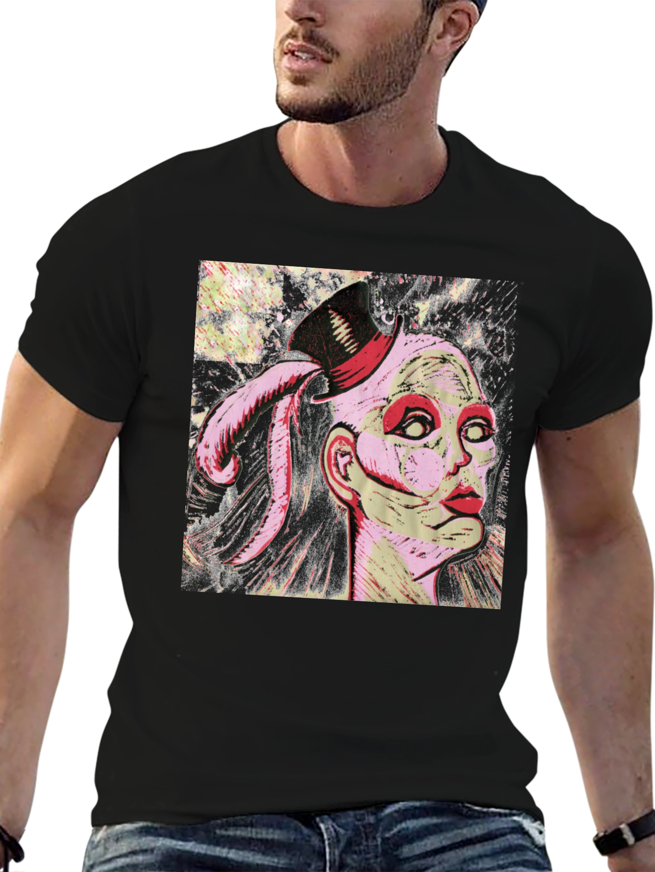 Graphic Print Black T-Shirt