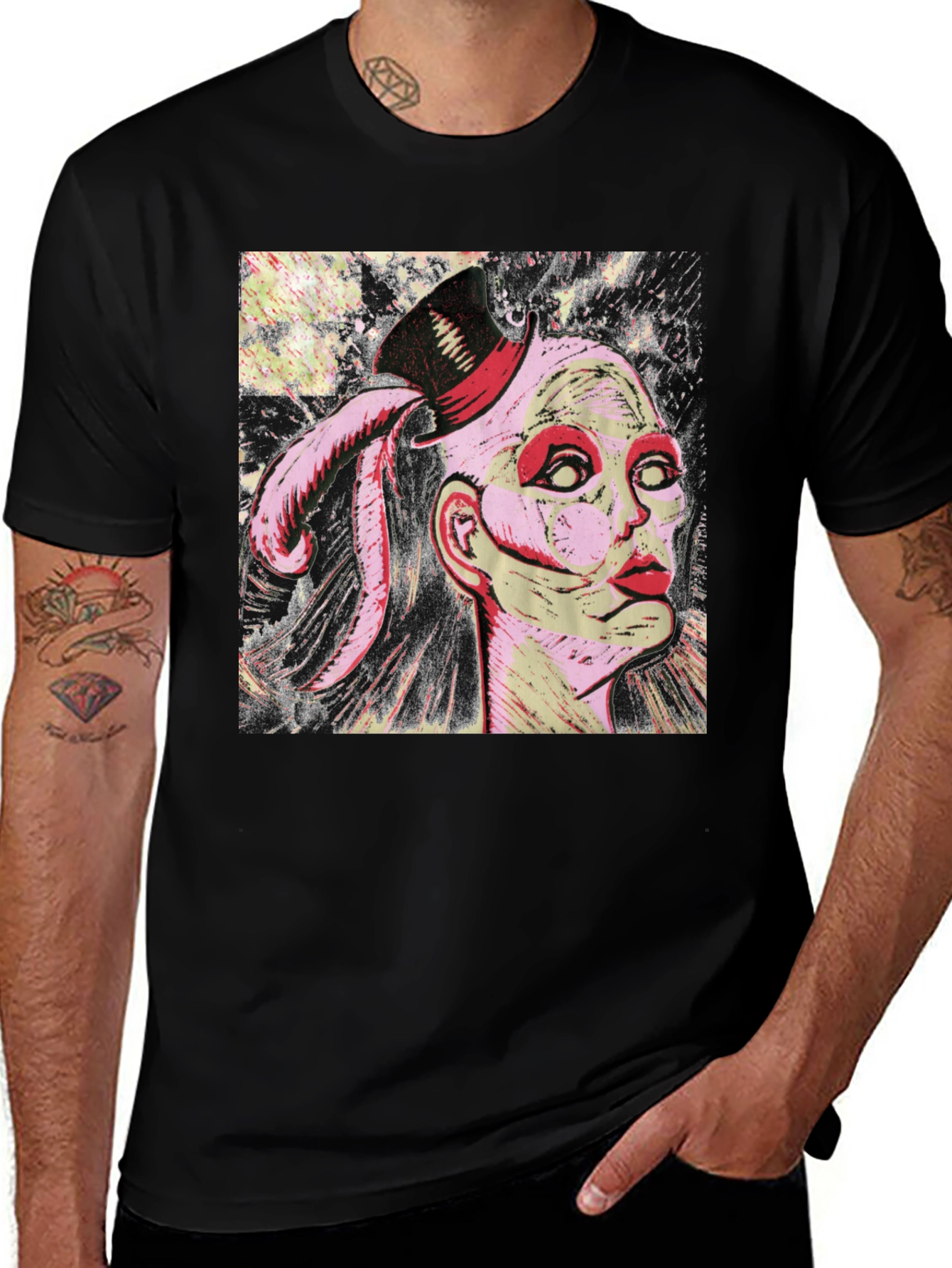 Graphic Print Black T-Shirt
