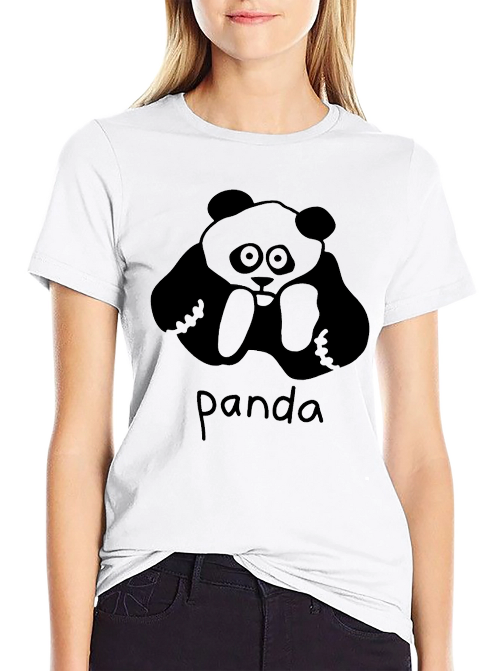 Mens Panda Graphic Black T-Shirt