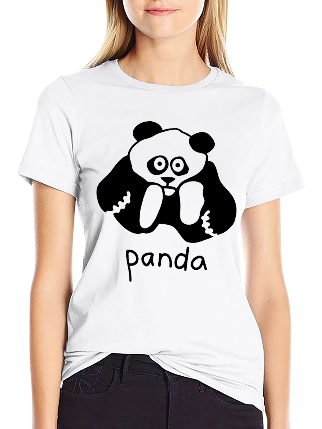 Mens Panda Graphic Black T-Shirt