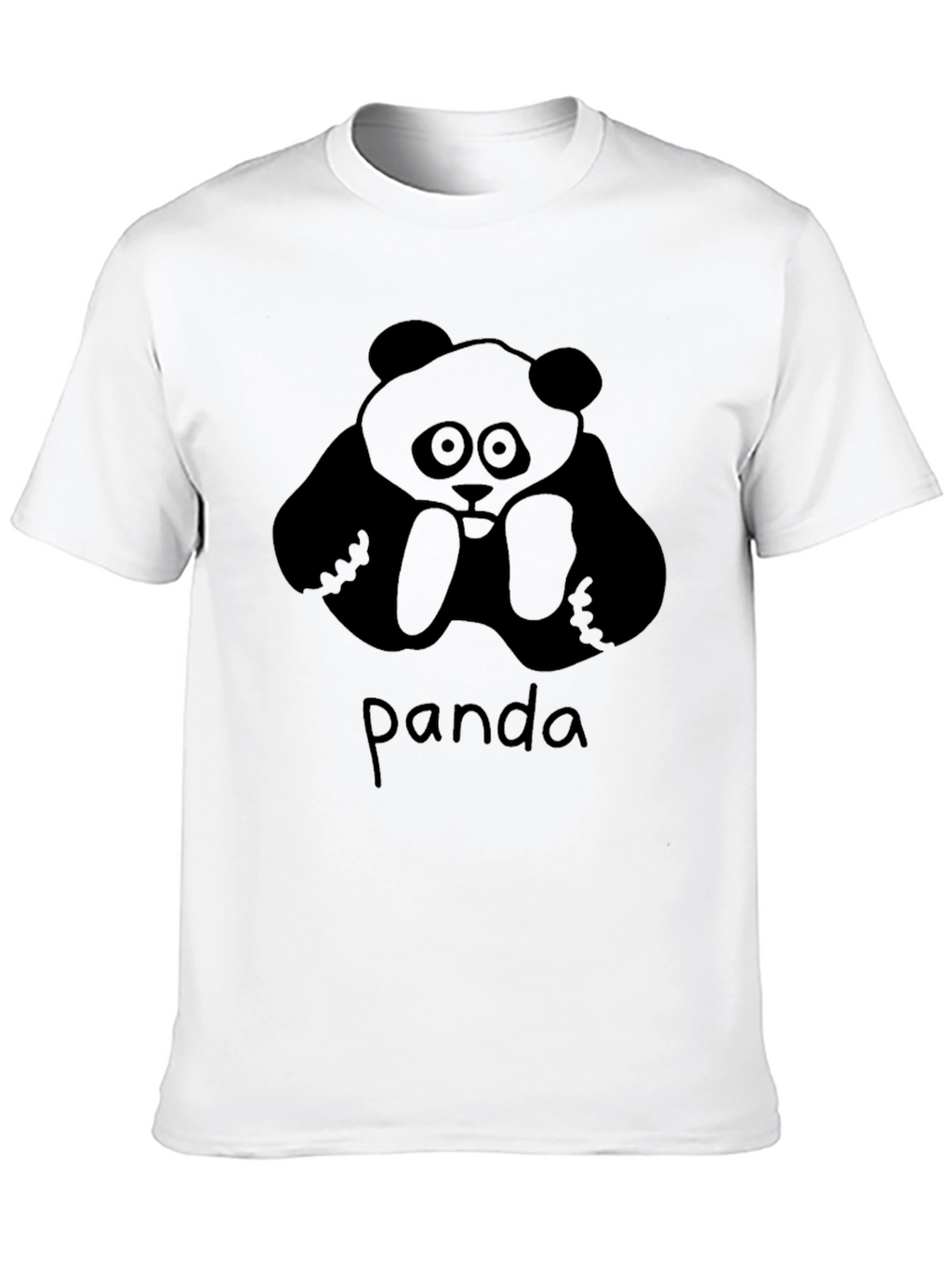 Mens Panda Graphic Black T-Shirt