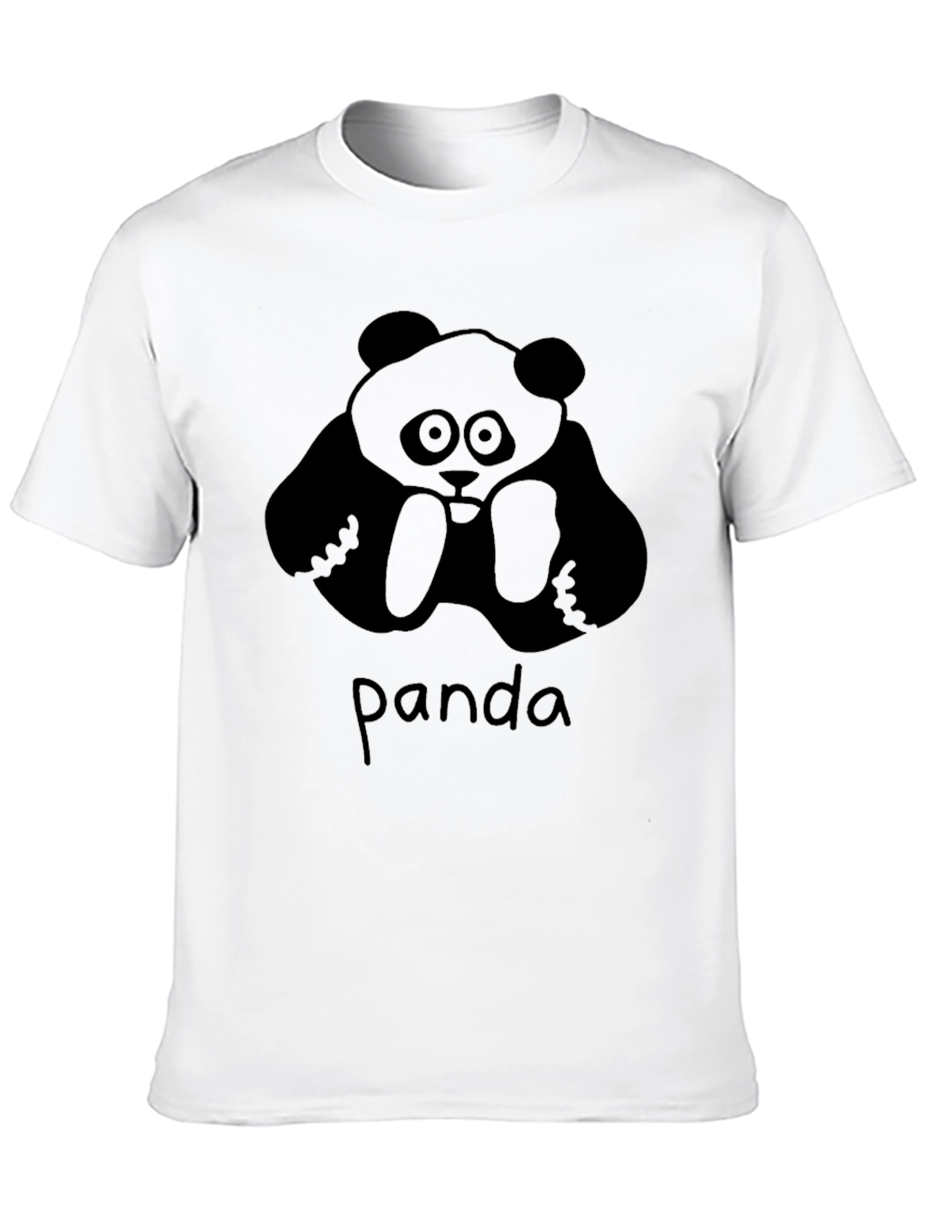 Mens Panda Graphic Black T-Shirt