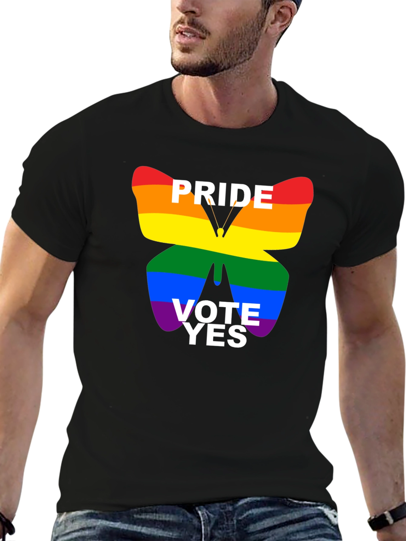 Pride Vote Yes T-Shirt - Black LGBTQ+ Tee
