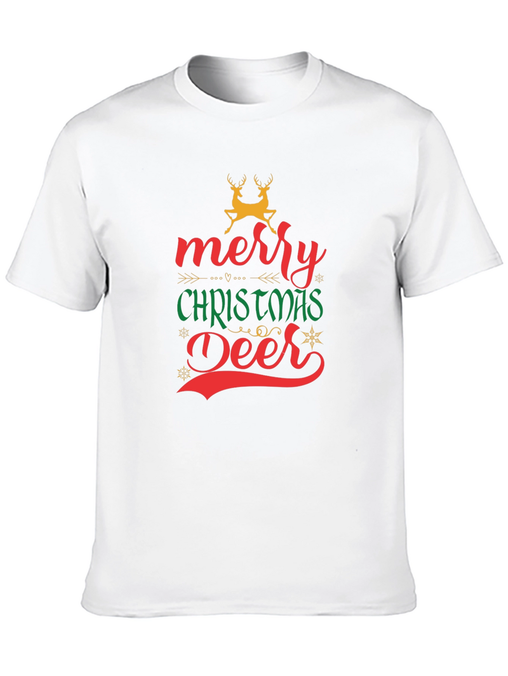Merry Christmas Deer Graphic T-Shirt