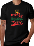 Merry Christmas Deer Graphic T-Shirt